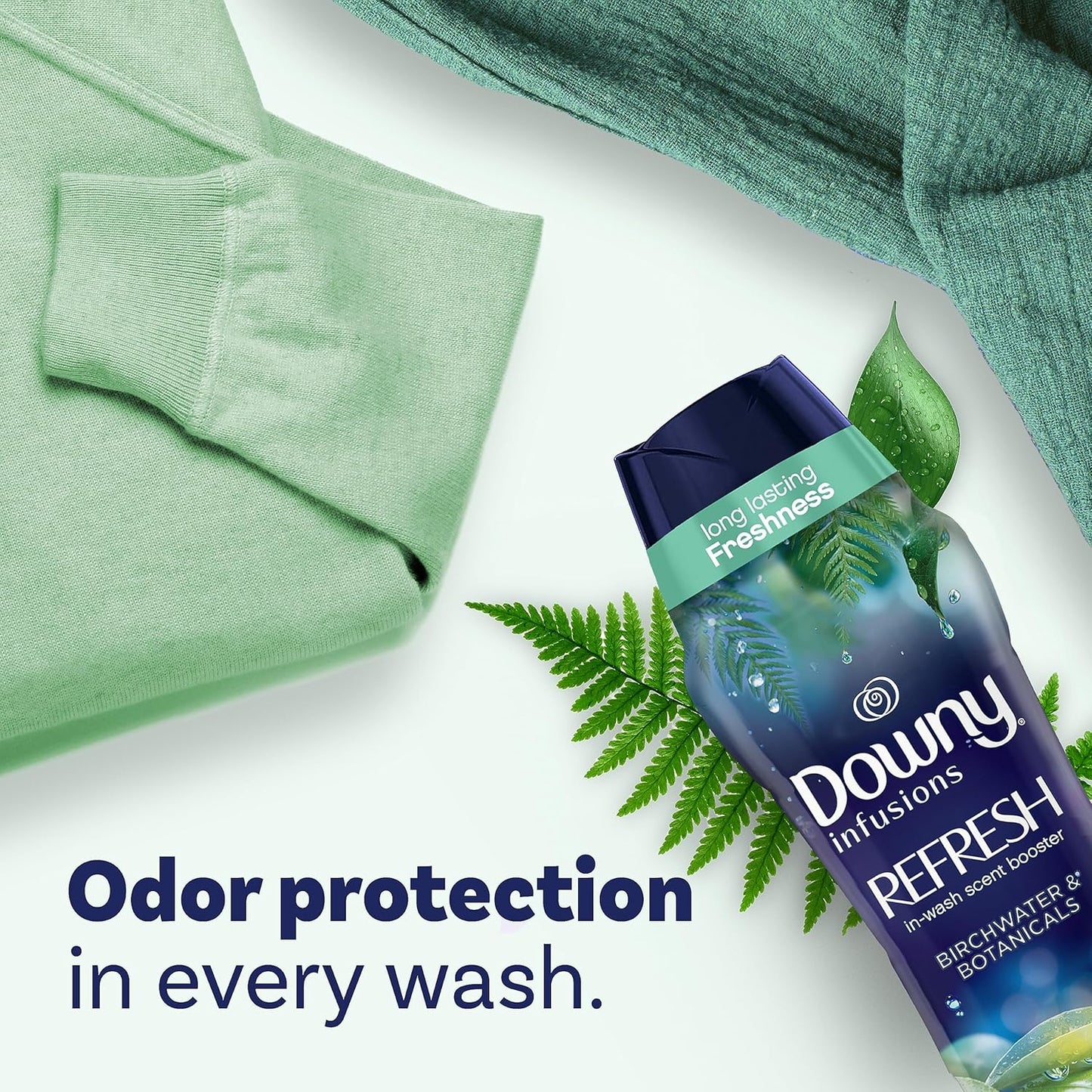 Downy Infusions In Wash Scent Booster Beads, CALM, Soothing Lavender and Vanilla Bean Scent, 24 oz Laundry Beads