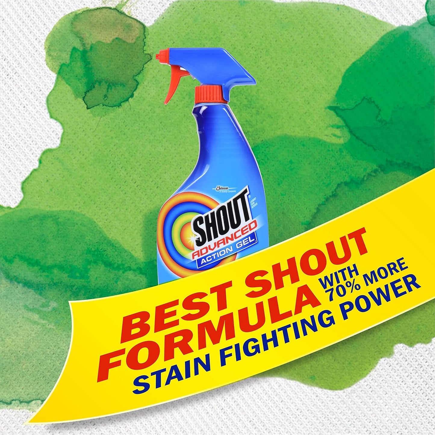 Shout Advanced Laundry Stain Remover Gel, Breaks Down 100+ Types of Tough Stains - 22oz Spray