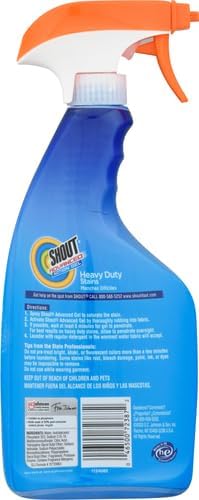 Shout Advanced Laundry Stain Remover Gel, Breaks Down 100+ Types of Tough Stains - 22oz Spray