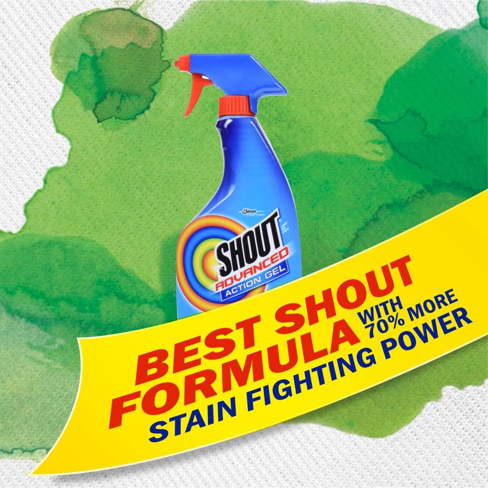 Shout Advanced Laundry Stain Remover Gel, Breaks Down 100+ Types of Tough Stains - 22oz Spray