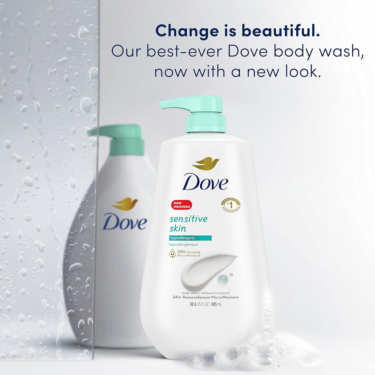 Dove Hypoallergenic Body Wash To Moisturize Sensitive Skin Body Wash For Sensitive Skin Sulfate And Paraben Free 34oz