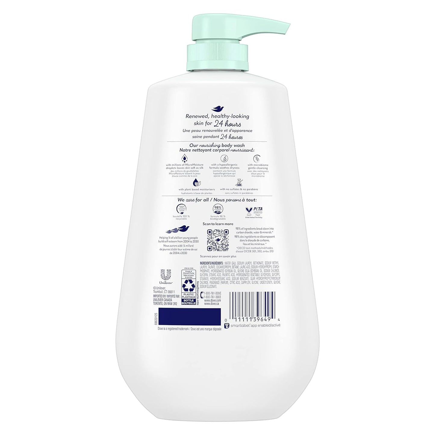 Dove Hypoallergenic Body Wash To Moisturize Sensitive Skin Body Wash For Sensitive Skin Sulfate And Paraben Free 34oz