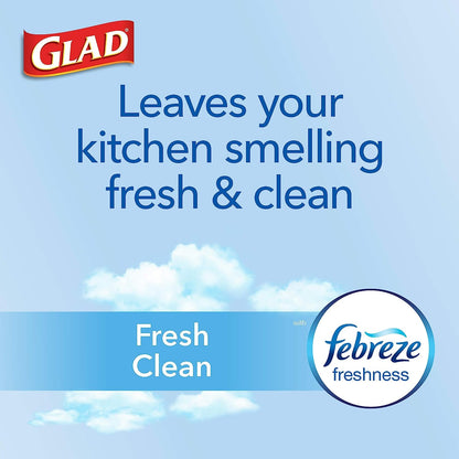 Glad Protection Series Force Flex Drawstring Fresh Clean Odor Shield 13 Gallon 1/110ct