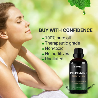 Tea Tree Essential Oil by Fiora Naturals- 100% Pure Organic Oil, for Face, Hair, Skin, Acne, Scalp, Foot and Toenails. Melaleuca Alternifolia, 1 oz /30ml