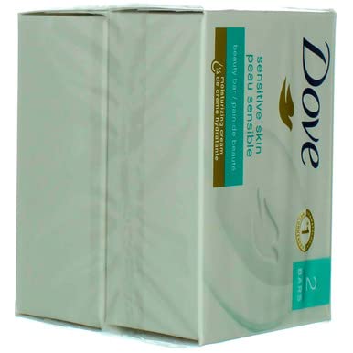 Dove Beauty Bar Soap Sensitive, 8 Bars for Sensitive Skin, Fragrance Free and Hypoallergenic 3.75 oz